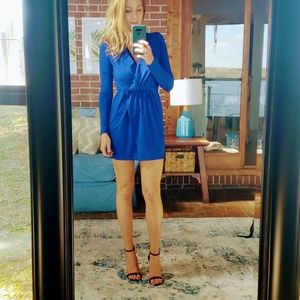 💃2/$24 3 days ONLY!! Blue tulip wrap tobi dress